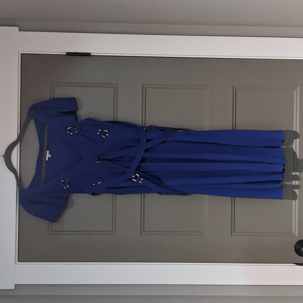 Temperley London Blue Bondage Style Dress